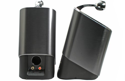 Philips MCi900 sound system speakers on white background