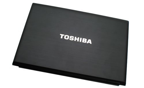 Toshiba Portege R700 laptop closed lid view.