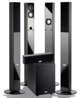 Crystal Acoustics BPT5-10BL speaker system displayed.