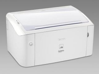 Canon i-SENSYS LBP3010 laser printer on white background.