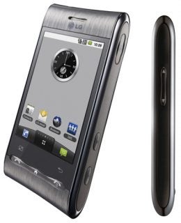 LG Optimus GT540 smartphone front and side view.
