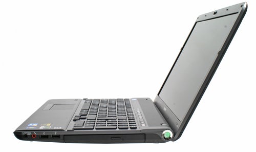 Sony VAIO F12 MOE/B laptop open on a white background.