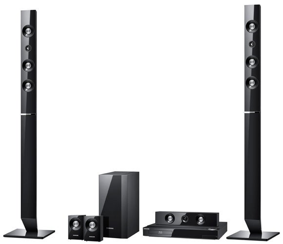 Samsung HT-C5530 home theater system with speakers and subwoofer.