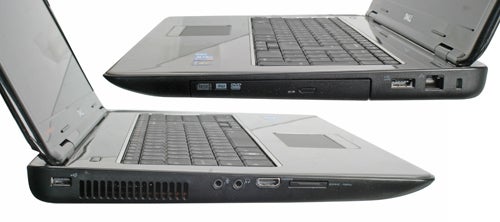 Dell Inspiron 17R laptop open from different angles.