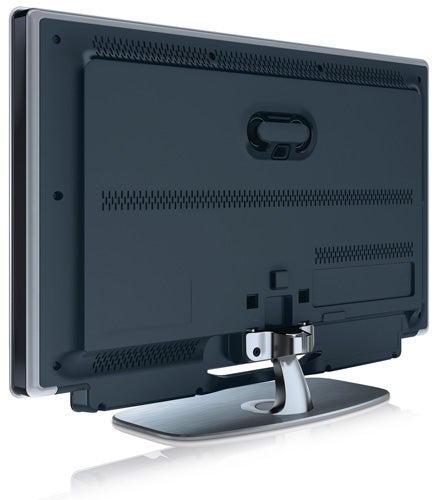Rear view of Philips 32PFL9705 LED TV on stand.