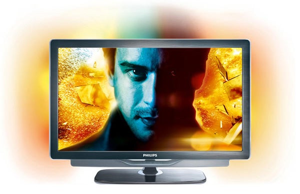 Philips 32PFL9705 television displaying vibrant colored content.