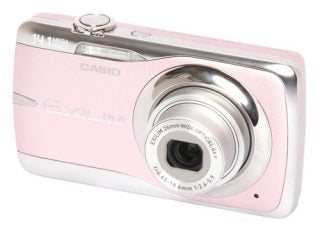Casio Exilim EX-Z550 digital camera in pink.