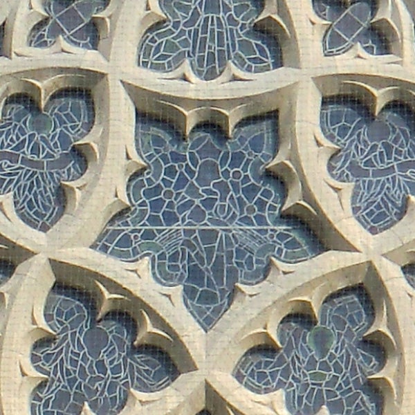 Close-up of intricate stone carving detail