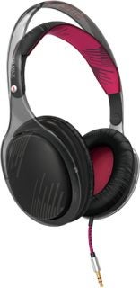 Philips O'Neill The Stretch headphones with pink and black design.