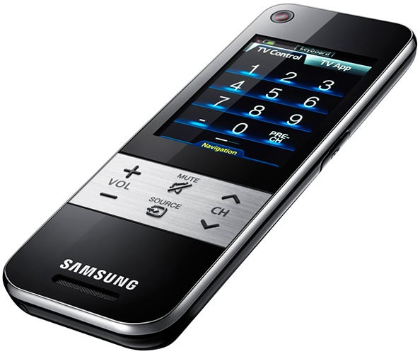 Samsung UE55C9000 series TV remote control with touch screen.
