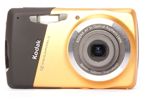 Kodak EasyShare M530 digital camera in gold and black.