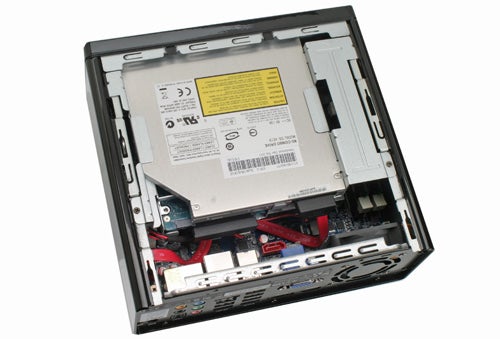 ASRock Core 100HT-BD mini PC internal components view.