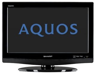 Sharp Aquos LC-22DV200E LCD television on display.