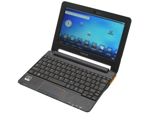 Toshiba AC100 smartbook on a table.
