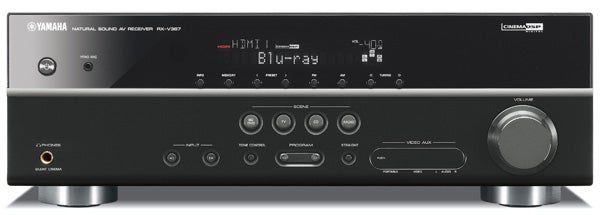 Yamaha RX-V367 AV Receiver front view display and controls.