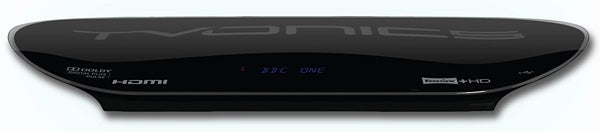 TVonics DTR-HD500 Freeview+ HD recorder front view.