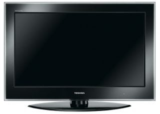 Toshiba Regza 40SL753 flat screen television on stand.