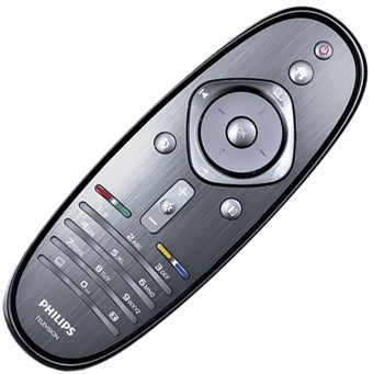 Philips 40PFL7605H TV remote control on white background.