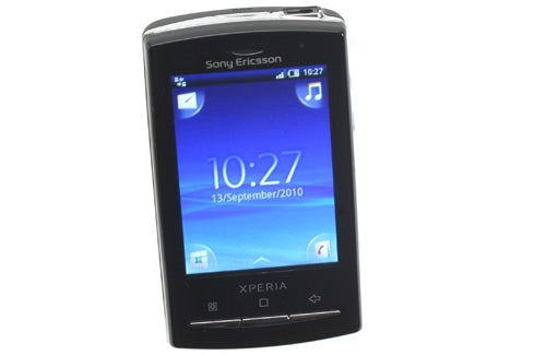 Sony Ericsson X10 Mini Pro smartphone on display