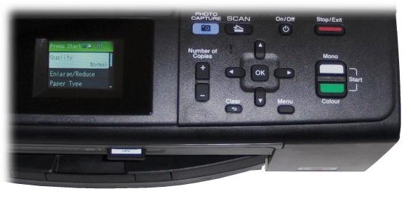 Control panel of Brother DCP-J125 multifunction printer