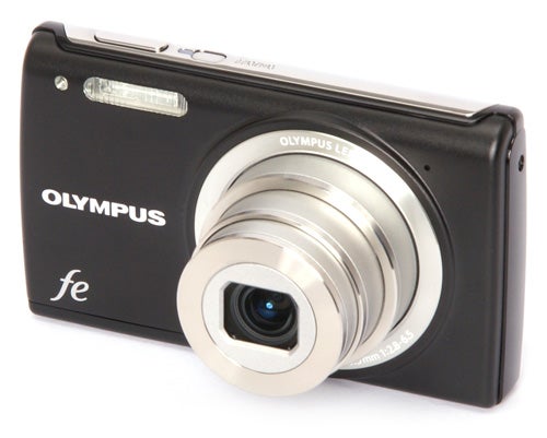 Olympus FE-5050 compact digital camera on white background.