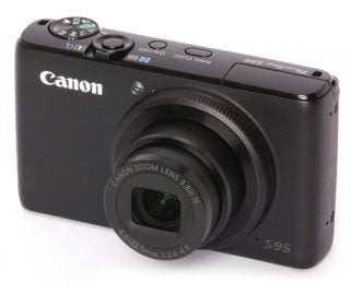 Canon PowerShot S95 front angle