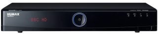 Humax HDR-FOX T2 Freeview+ HD recorder front view.