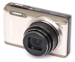 Olympus mju 9010 compact digital camera on white background