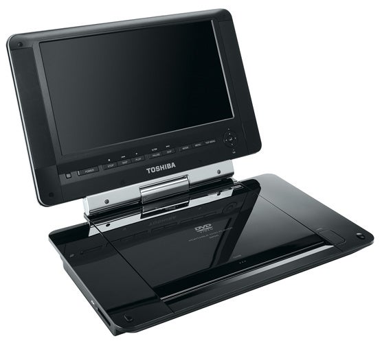 Toshiba SDP94DT portable DVD player open.