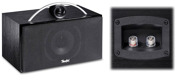 Teufel Theater 100 speaker close-up and detailed tweeter view.