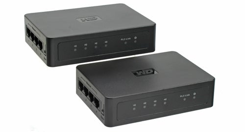 Western Digital WD Livewire powerline network adapter kit.
