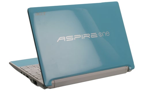 Acer Aspire One D255 netbook in blue color.