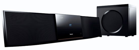 Panasonic SC-BFT800 home theater system with subwoofer.