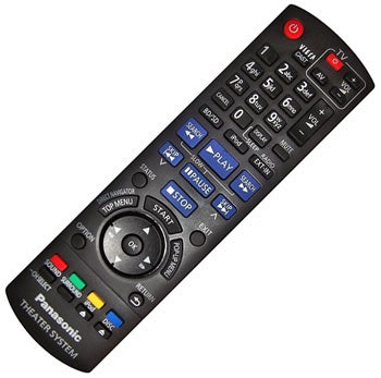 Panasonic SC-BFT800 home theater system remote control.