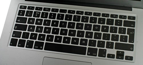 Close-up of MacBook Air 13-inch Late 2010 keyboard.