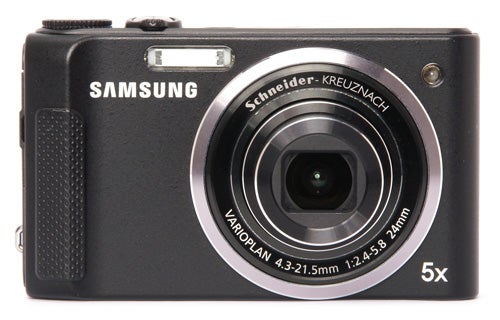 Samsung WB2000 digital camera front view with lens extended.