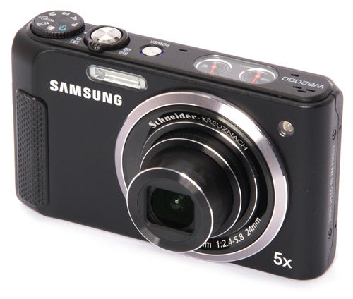 Samsung WB2000 digital camera on white background.