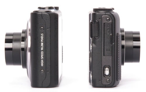 Samsung WB2000 camera side views, lens retracted and extended.