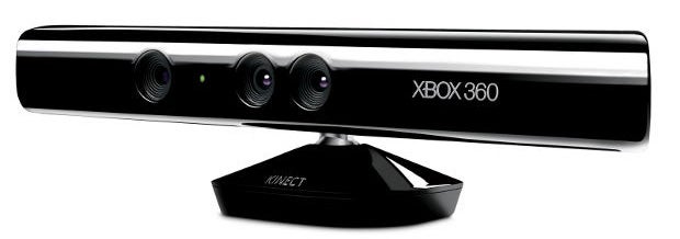 Xbox 360 Kinect sensor bar on white background