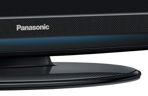 Close-up of Panasonic Viera TX-L37S20B television speaker and stand.