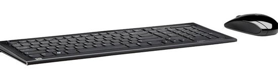 Slim wireless keyboard and mouse, probably for HP Touchsmart.