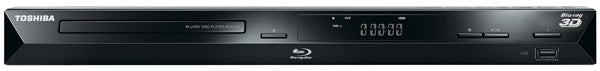 Toshiba BDX3100 3D Blu-ray player front view.