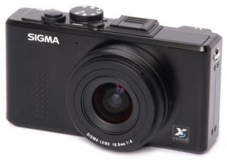 Sigma DP1x compact camera on white background.