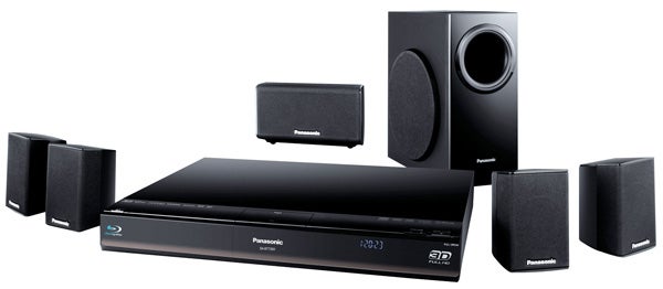 Panasonic SC-BTT350 home theater system components.