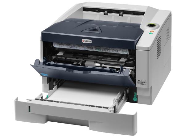 Kyocera Mita FS-1320D laser printer with open tray.