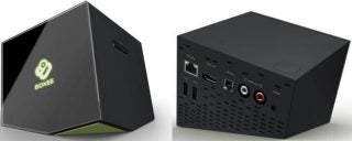 D-Link Boxee Box digital media player front and back views.