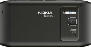 Nokia N8 smartphone rear view with camera and flash.