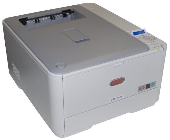 OKI C310dn color laser printer on a white background.