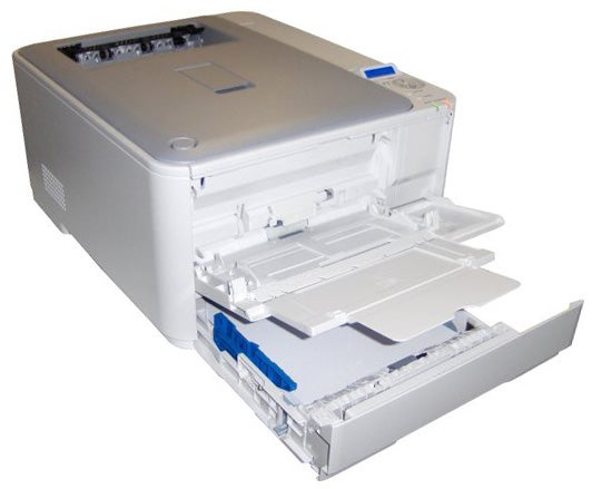 OKI C310dn color laser printer with open trays