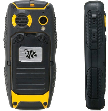 JCB Pro-talk Touchscreen Toughphone front and side view